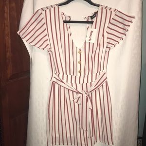 Red & white romper!